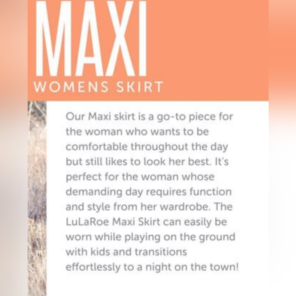 Lularoe maxi skirt - Picture 8 of 8